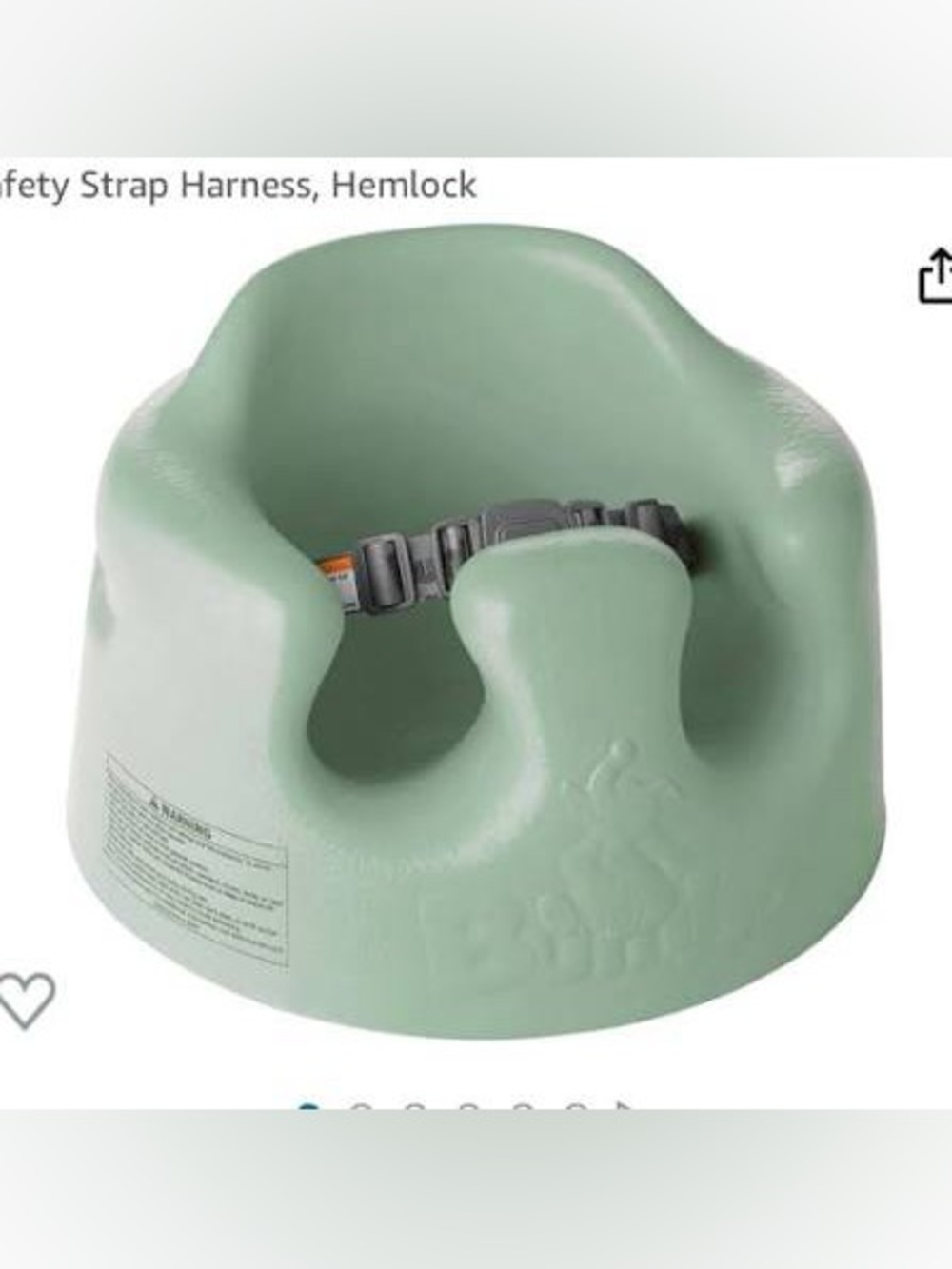 Bumbo Infant Floor Seat, Sea Foam Light Green with straps